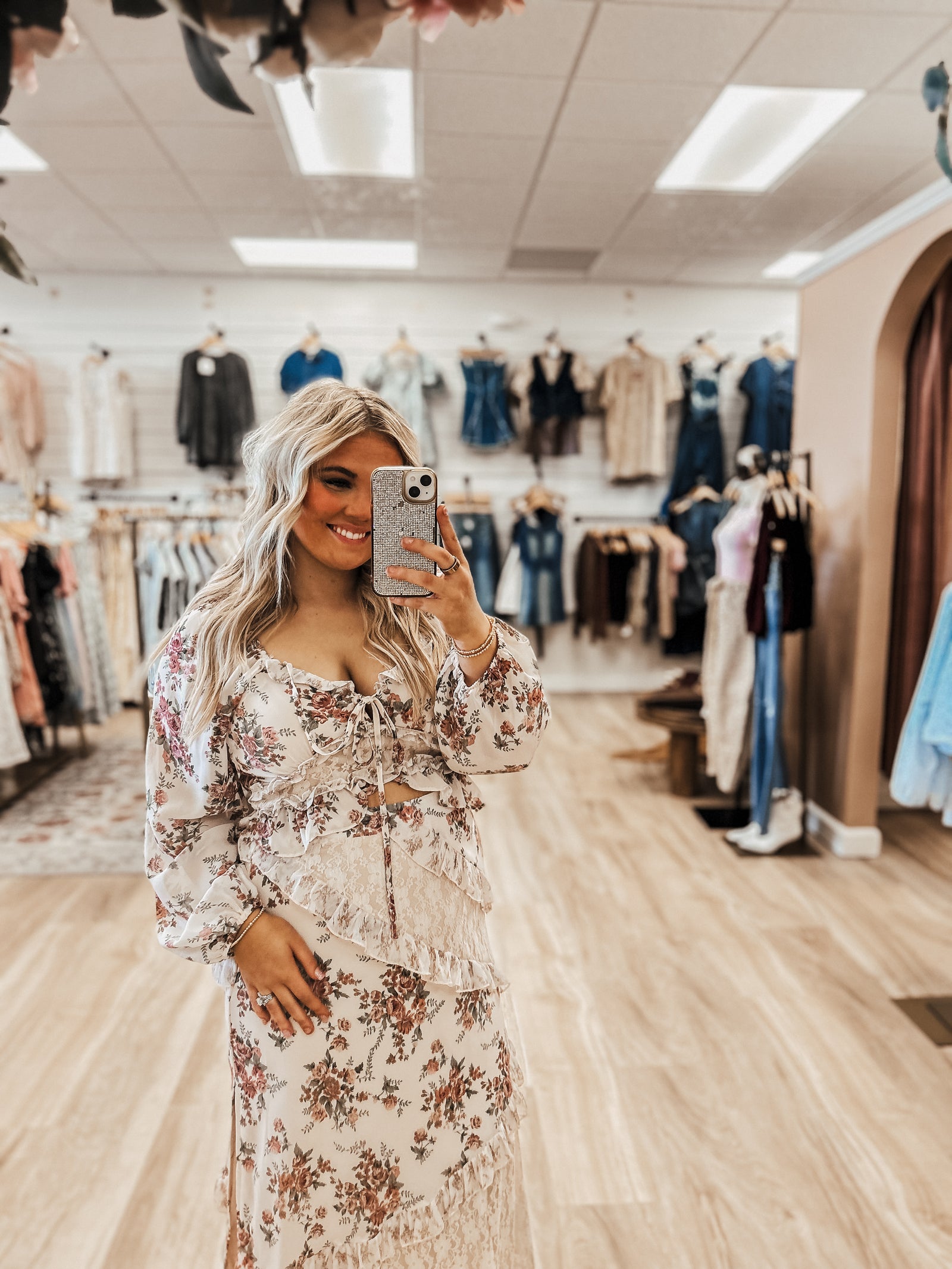 The Madeline Lace Midi Skirt