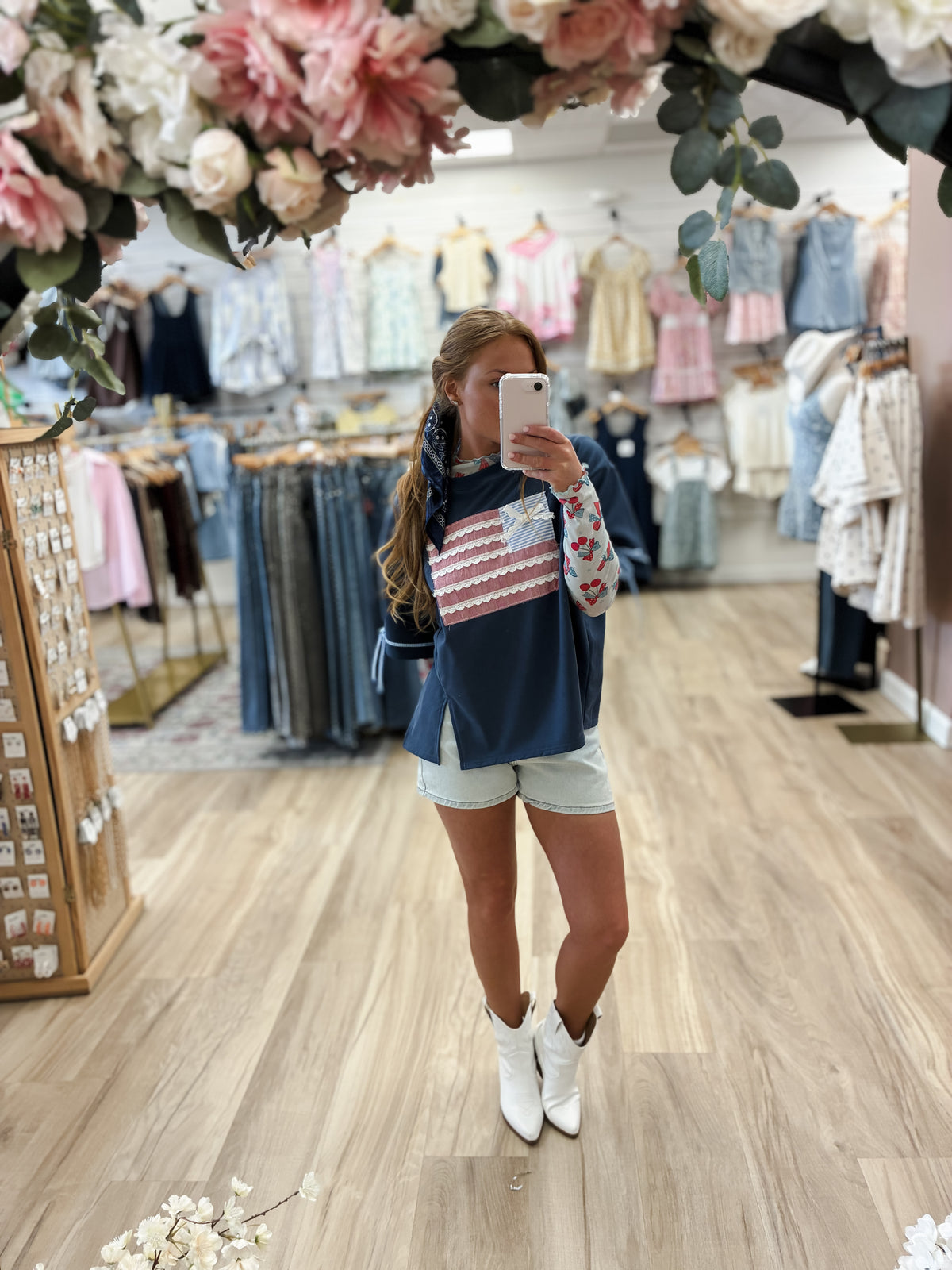 Star Girl Light Denim Shorts