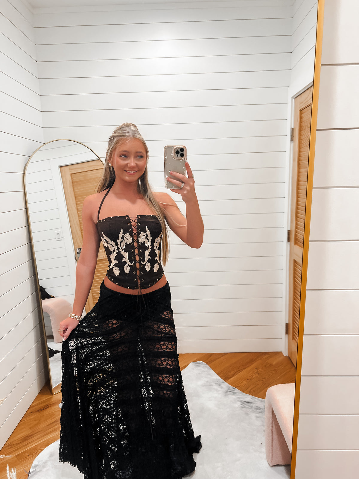 Midnight Muse Lace Maxi Skirt