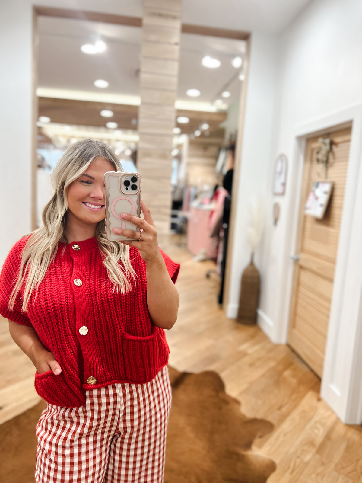 Crimson Golden Touch Cardigan