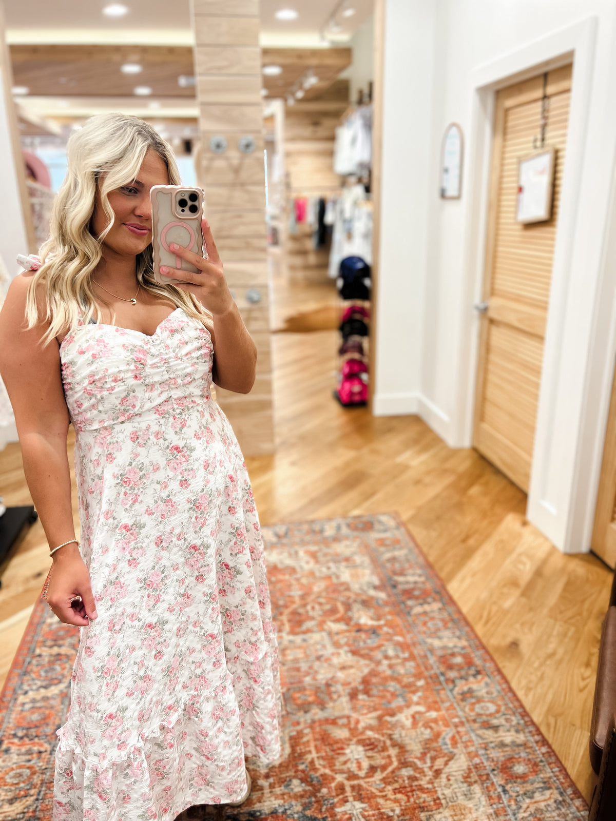Tatum Floral Pink Maxi Dress