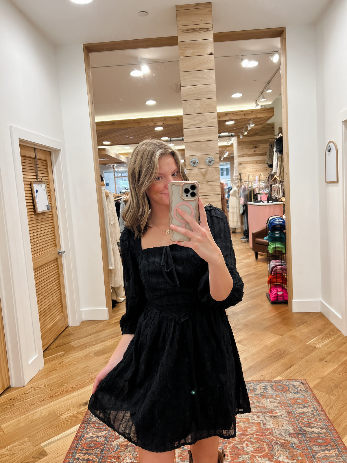 Lace Embrace Black Dress