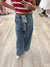 Talia Drawstring Wide Leg Denim Pants