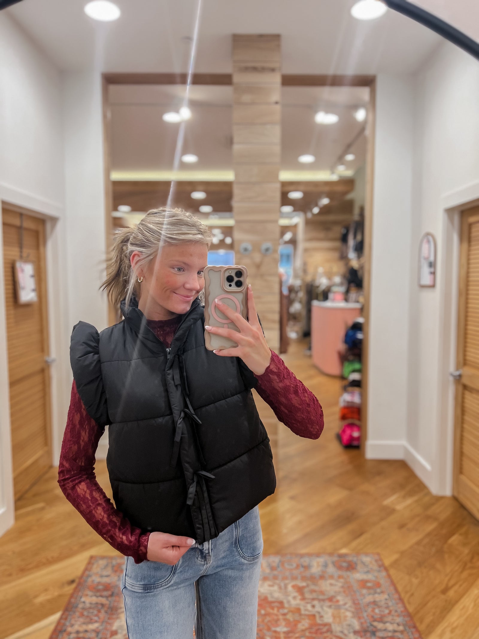 Livi Black Puffer Vest