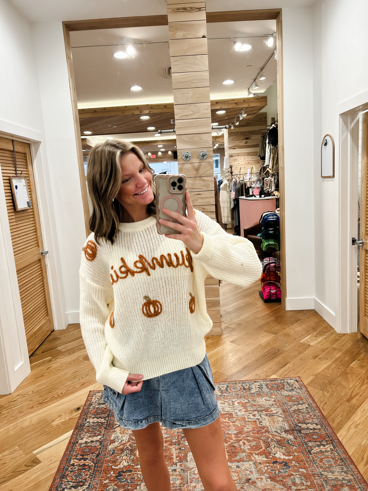 Pumpkin Kissed Cream Sweater