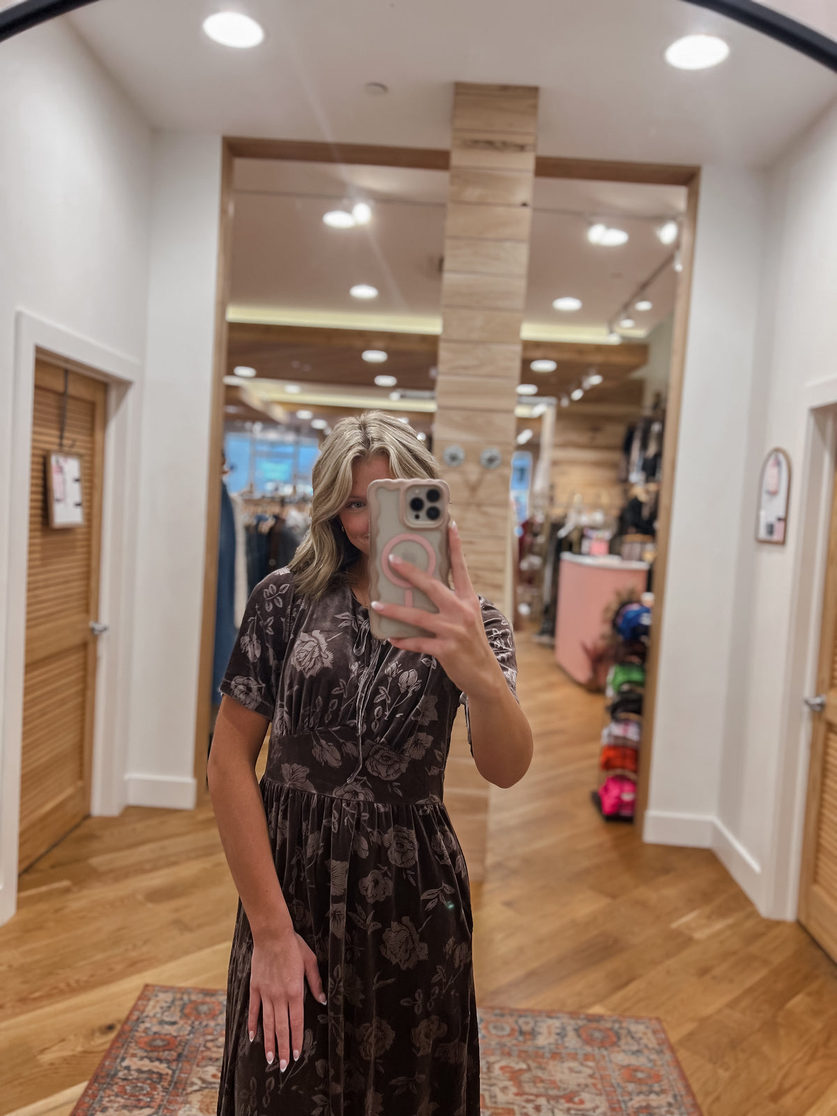 Velvet Rosewood Dress