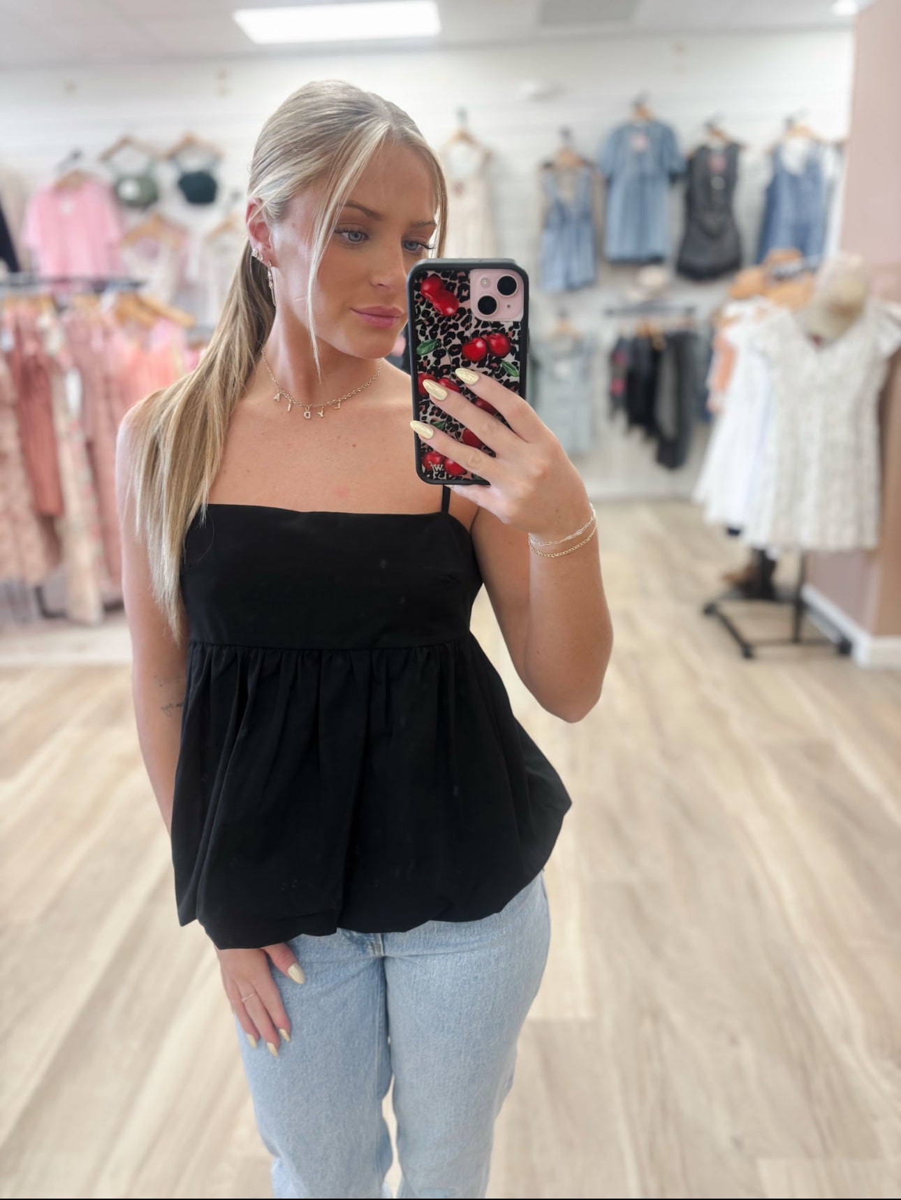 Bubble Black Top