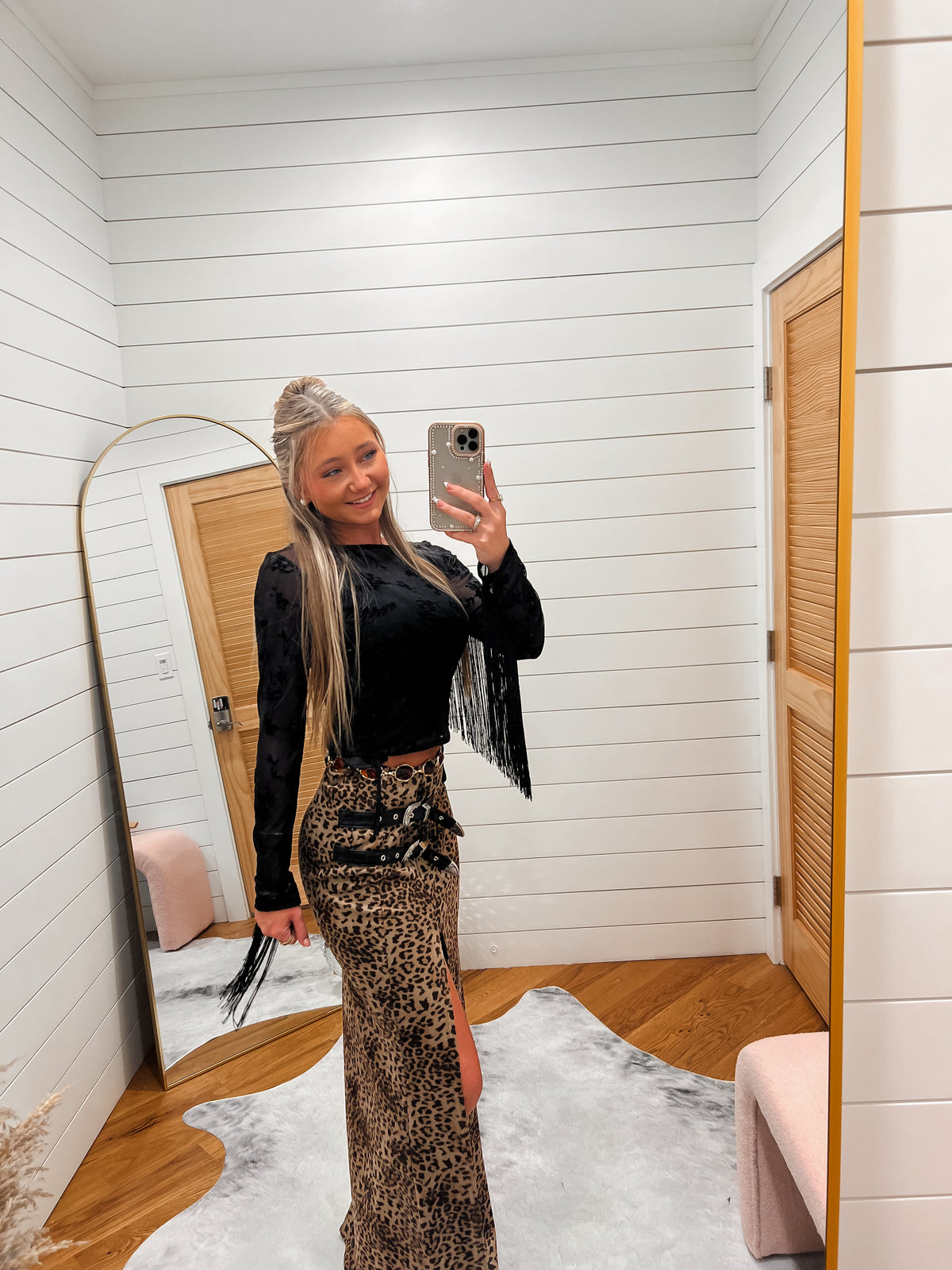 Black Dahlia Fringe Top