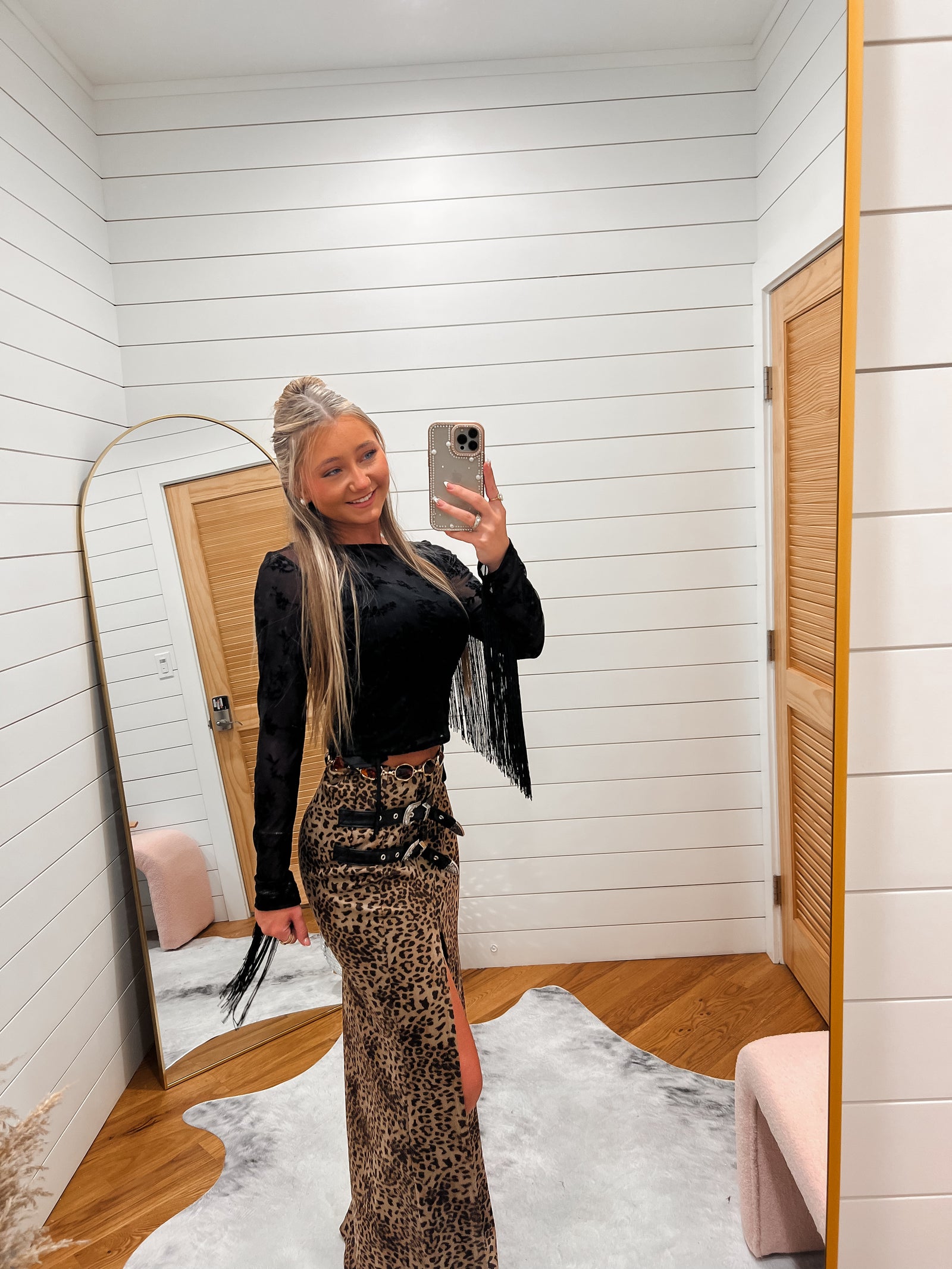 Black Dahlia Fringe Top