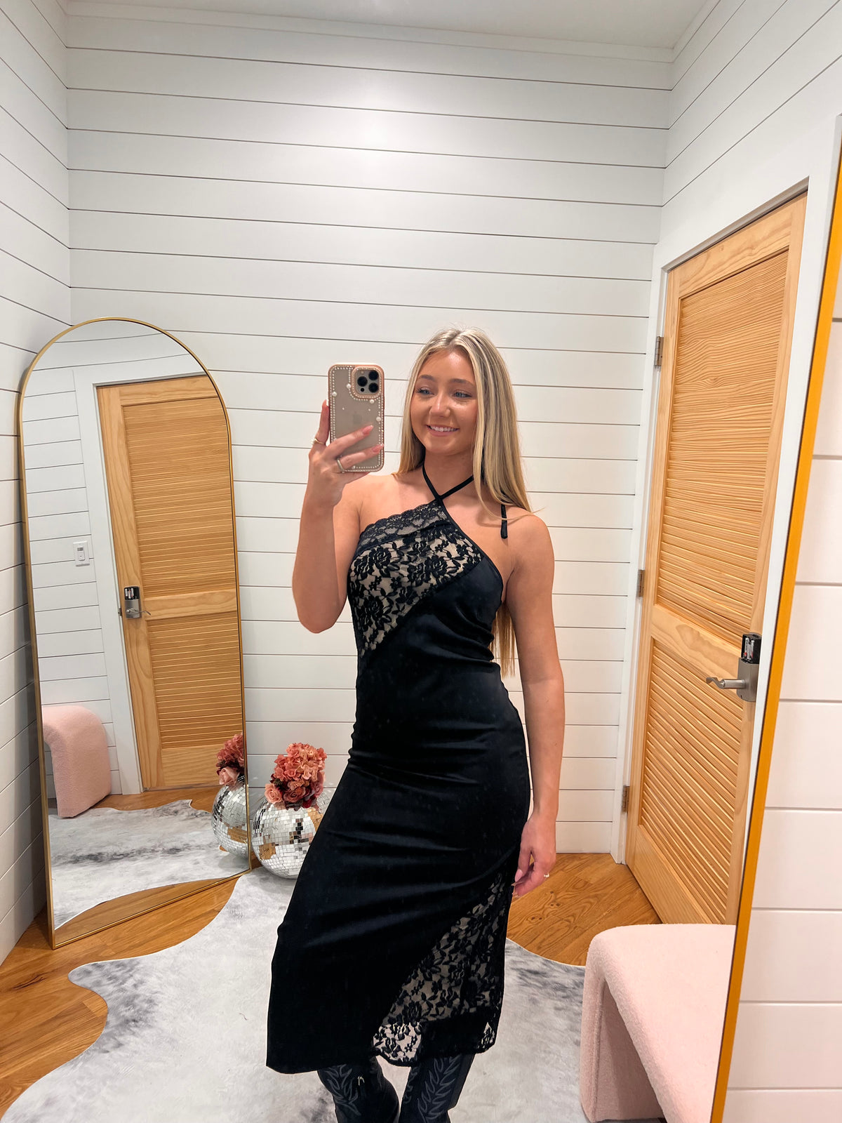 Black Classic Woven Mini Dress
