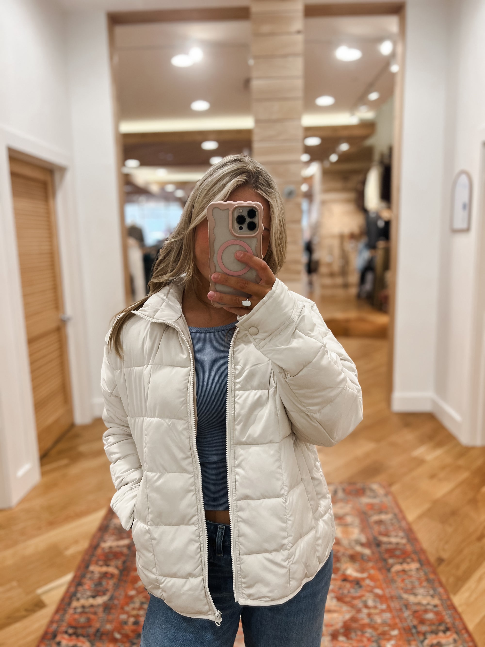 Snow Fall ECRU Puffer Jacket