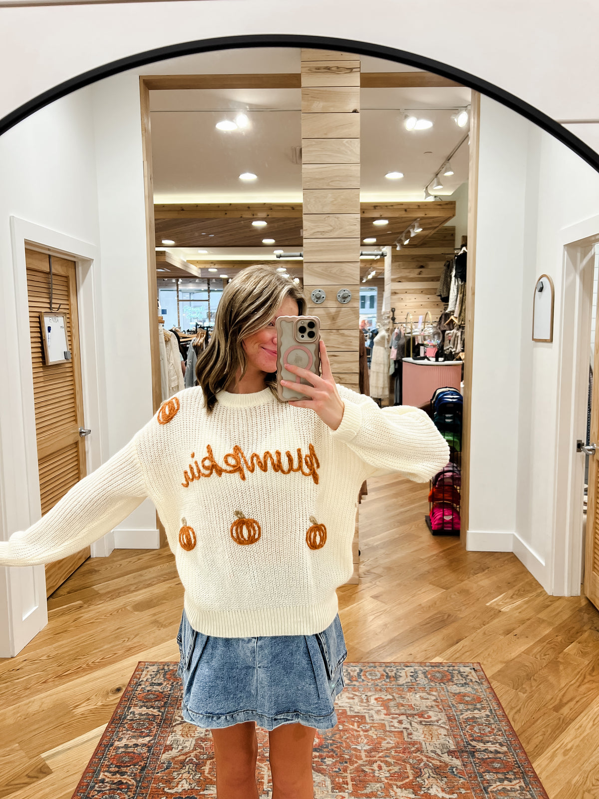 Pumpkin Kissed Cream Sweater