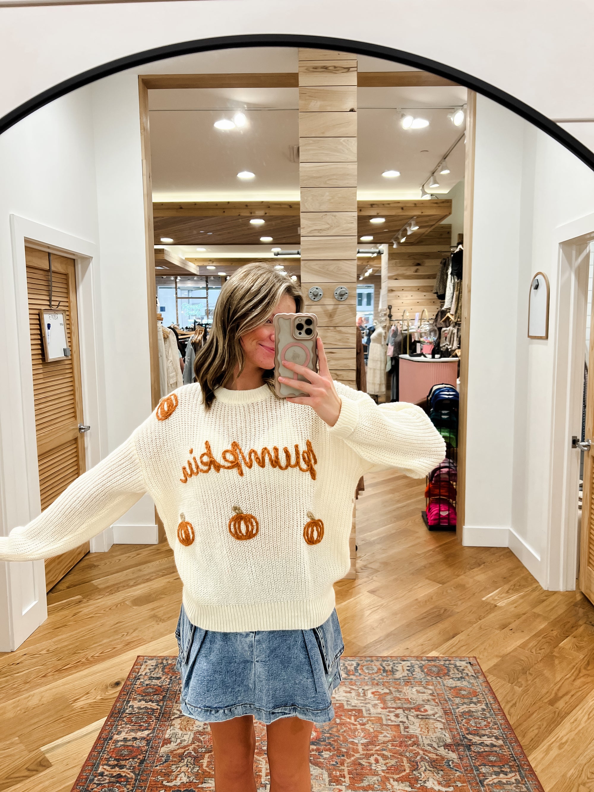 Pumpkin Kissed Cream Sweater