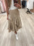 High-Waist Tiered Wrap Taupe Maxi Skirt