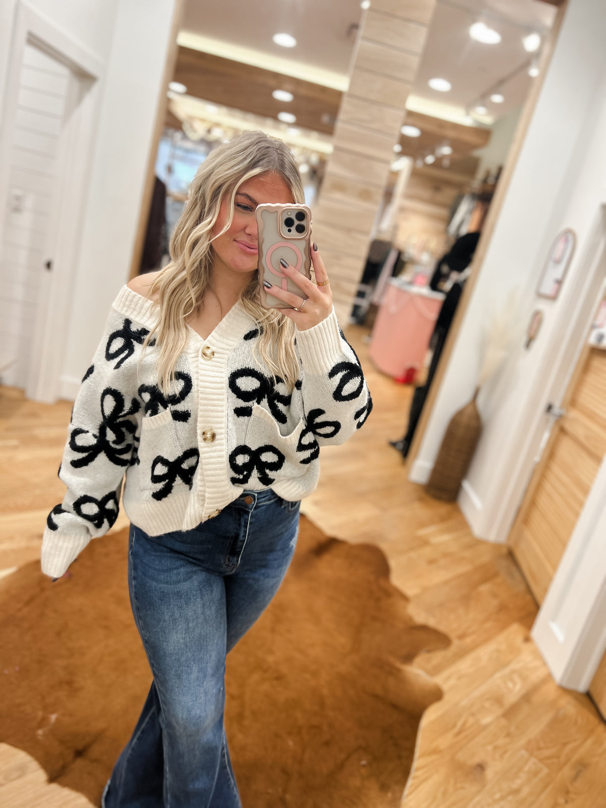 Winter Wishes Bow Cardigan