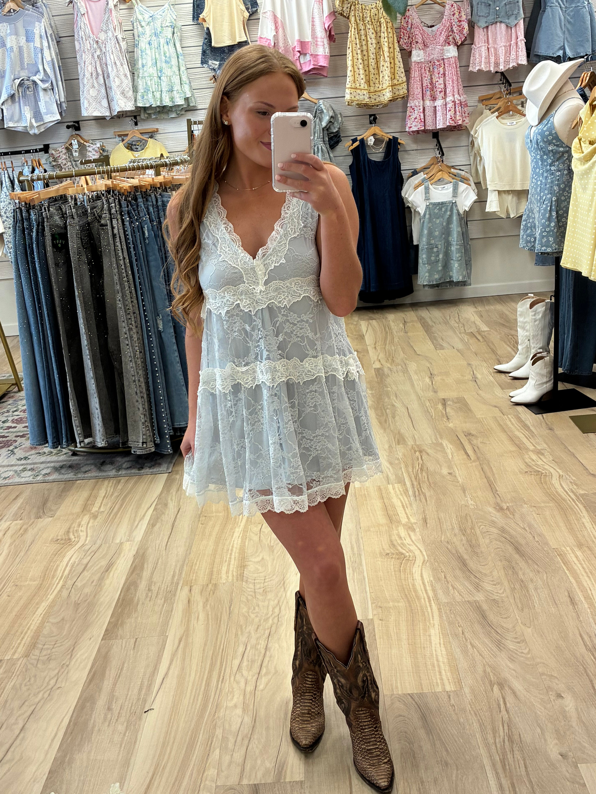Love Letter Lace Blue Dress