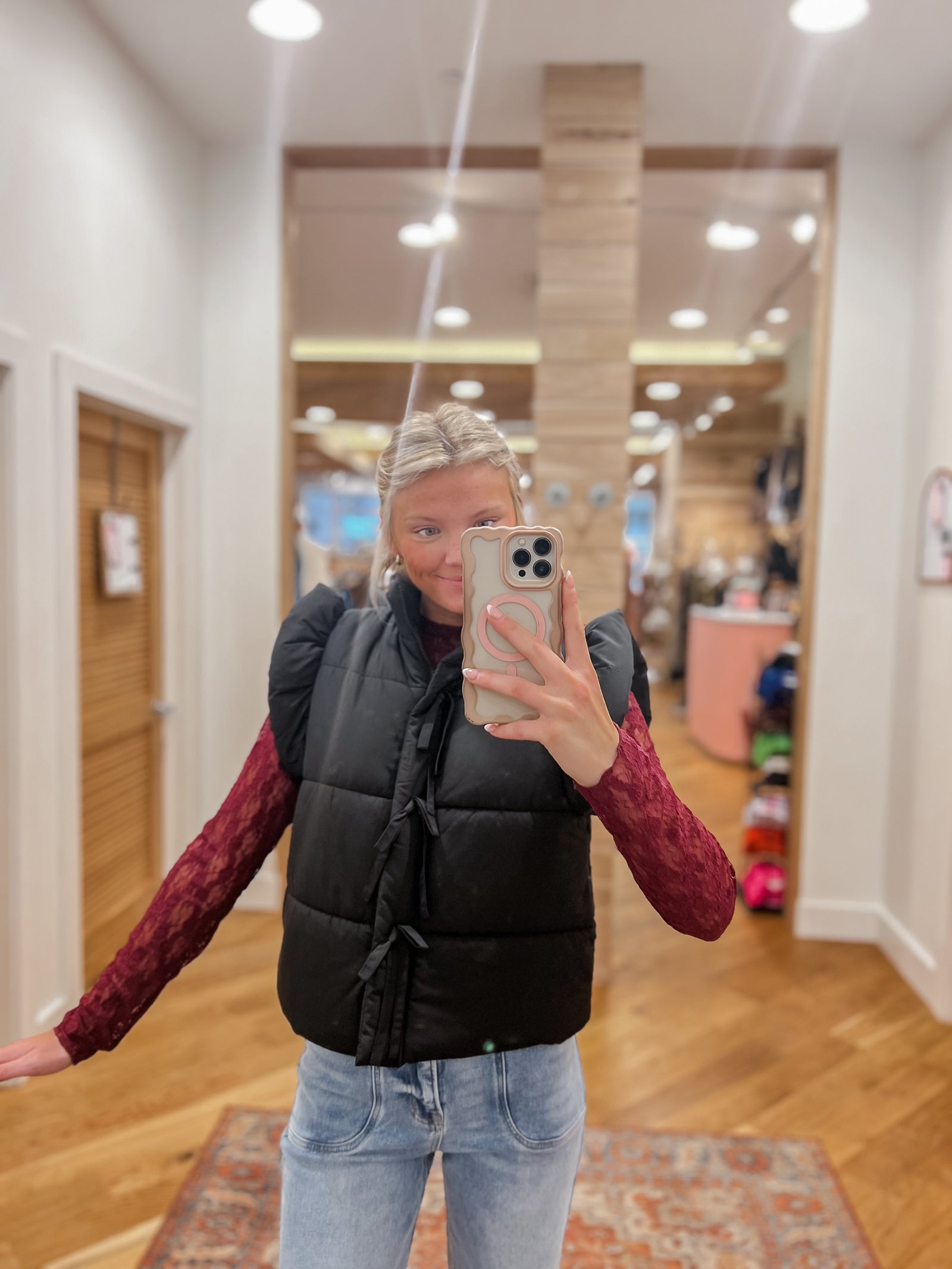 Livi Black Puffer Vest