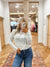 MS Light Blue Floral Mesh Top