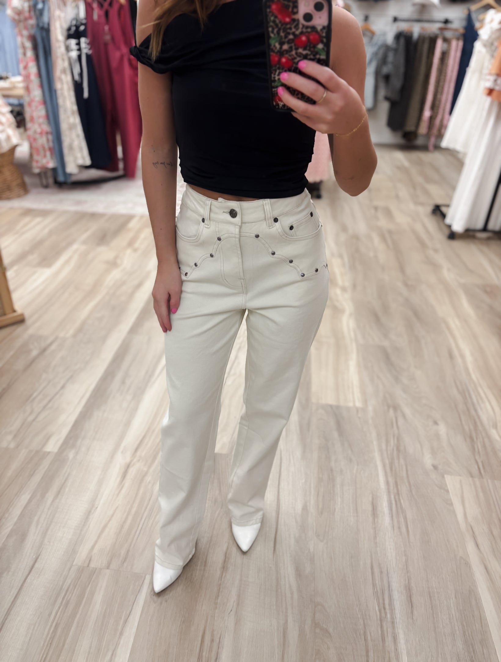 Lone Star Yoke Cream Jeans
