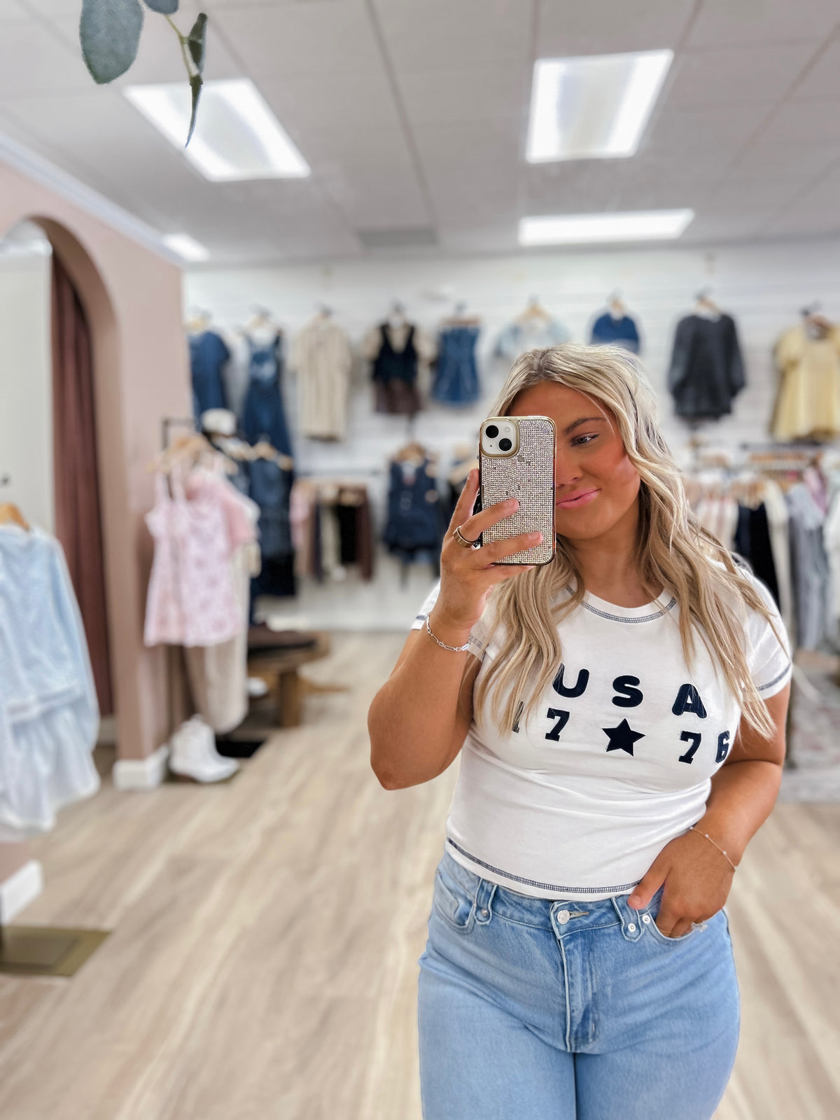 The White Liberty Star 1776 Tee