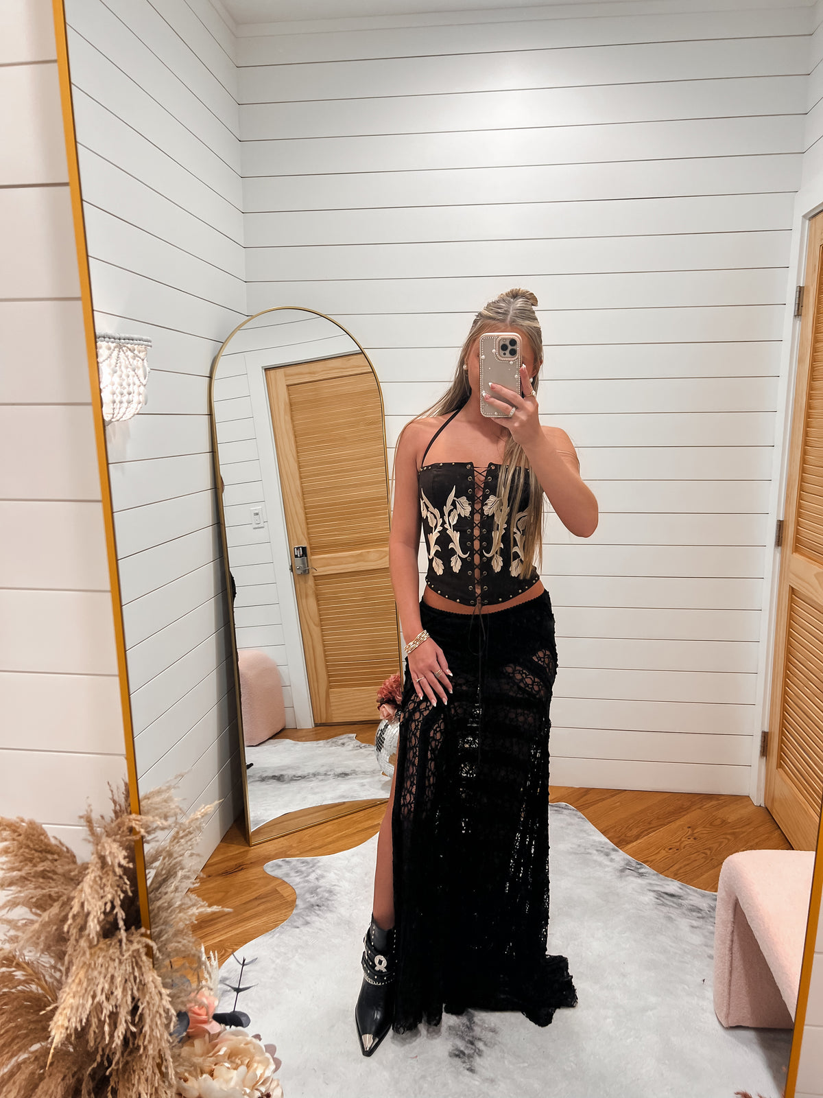 Brown Prairie Corset Top
