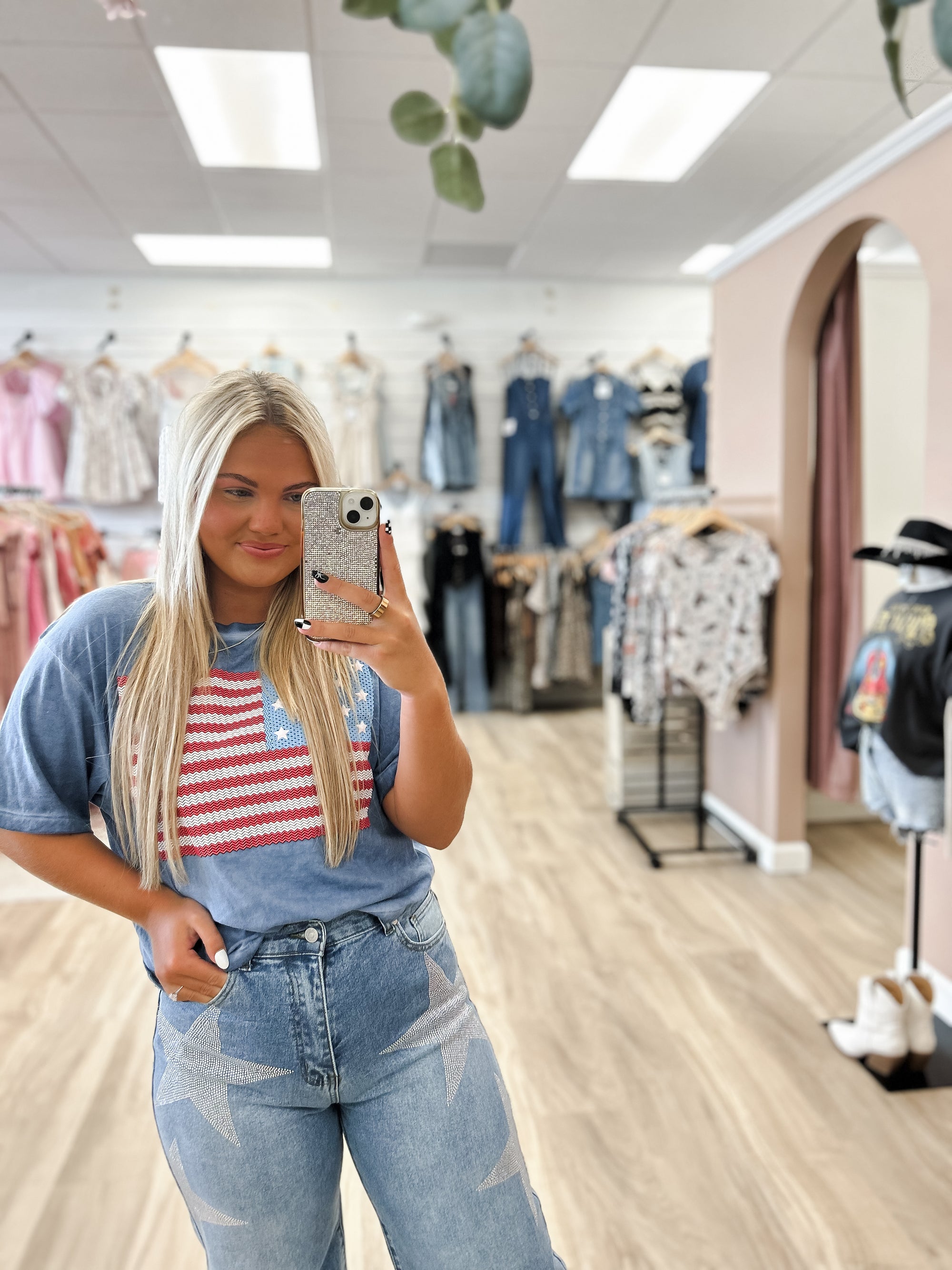 American Puff Blue Graphic Tee