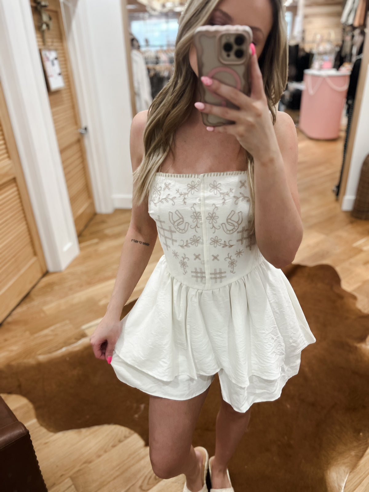 The Folklore Linen Romper
