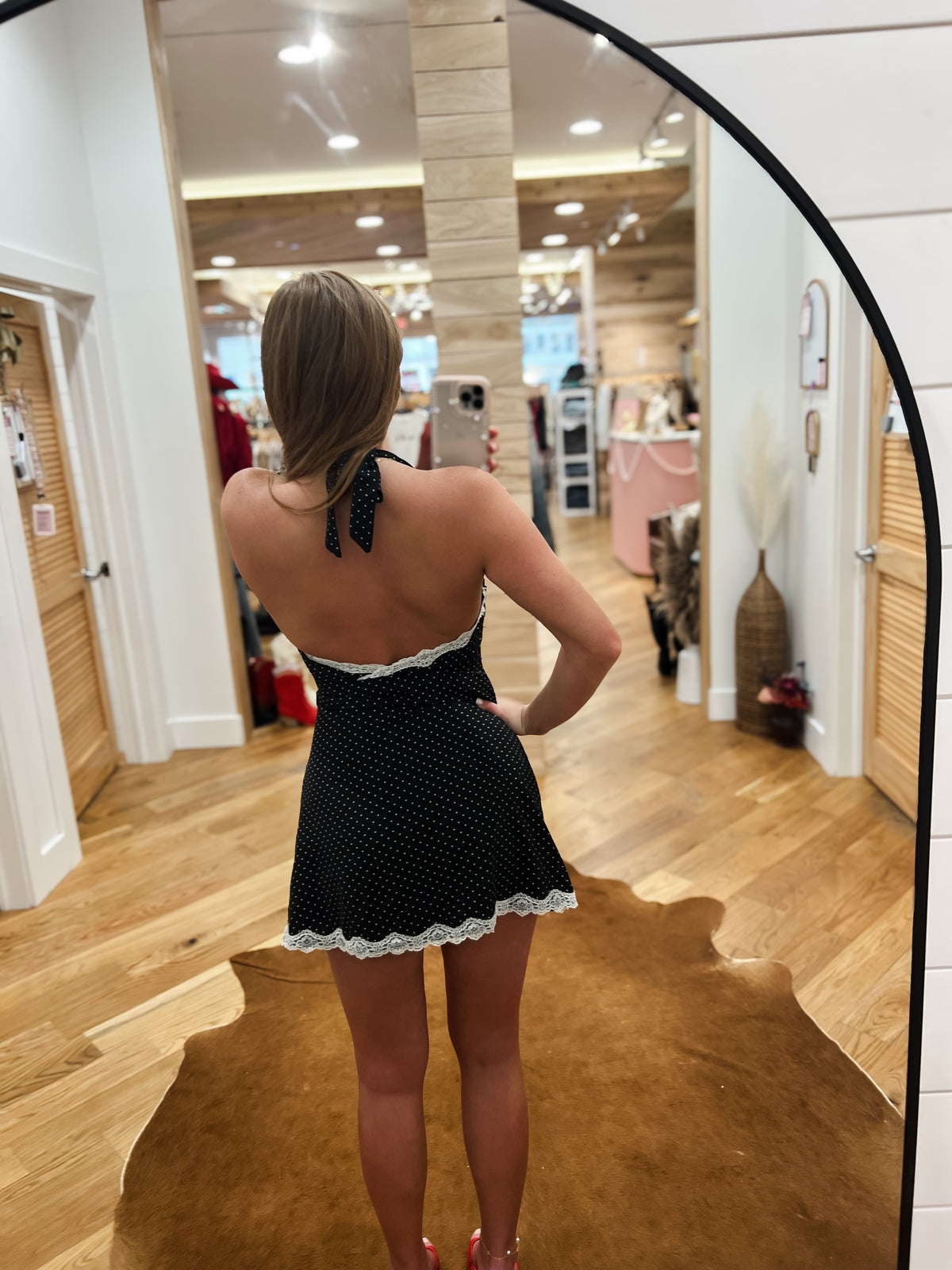 Black Dot Mini Dress