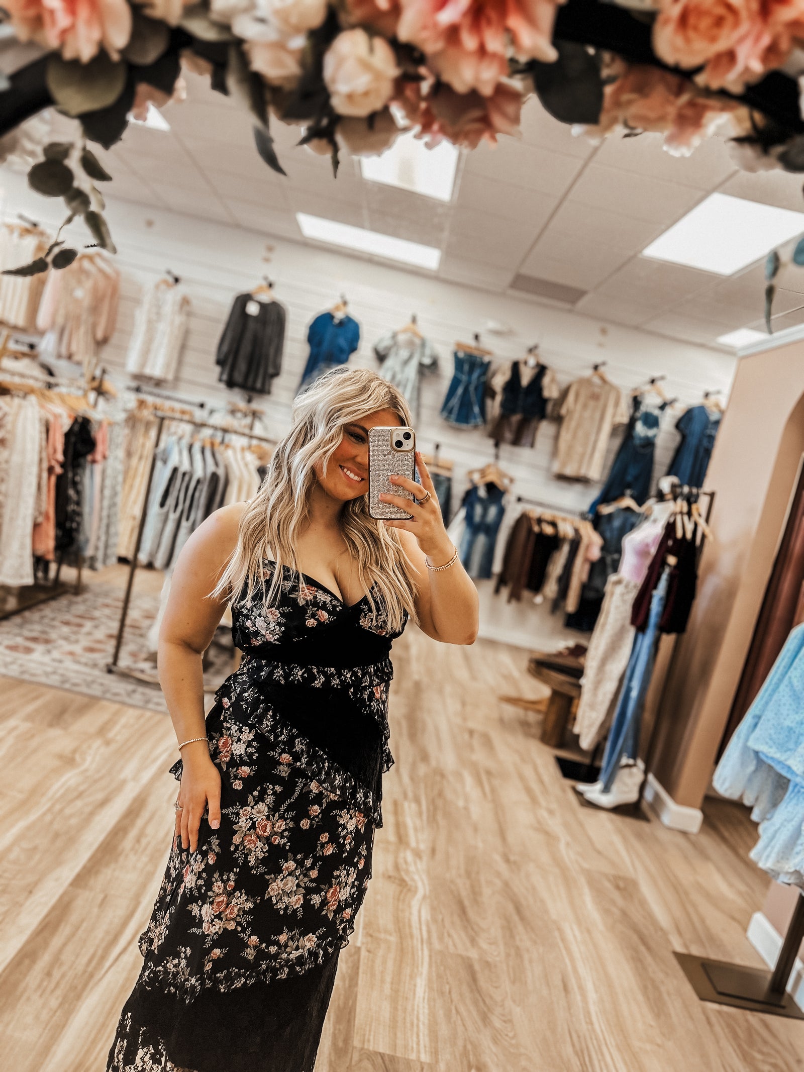 Mystic Garden Black Midi