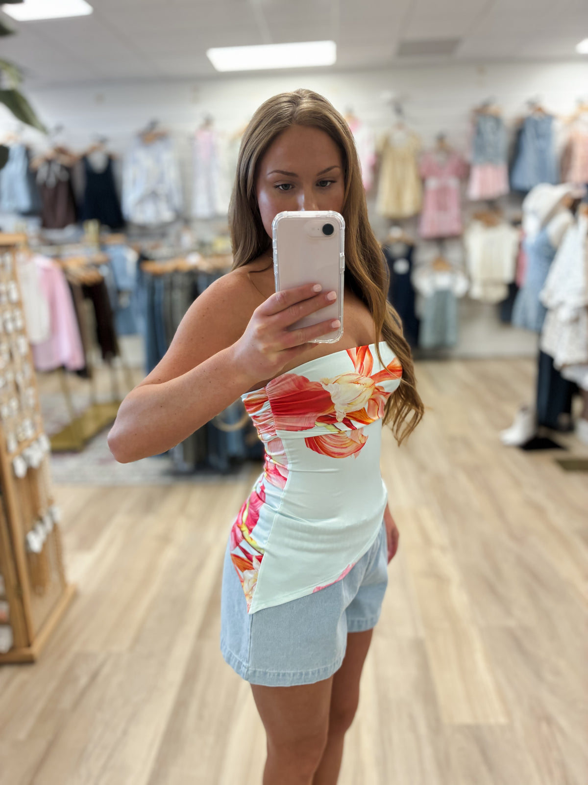 Blue Sky Blooms Top