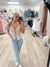 Chiffon Sleeveless Cami Champagne Top