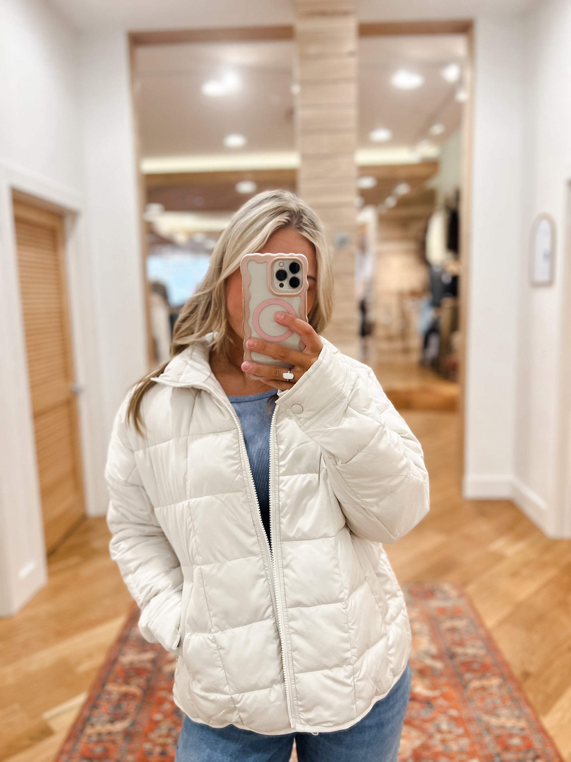 Snow Fall ECRU Puffer Jacket