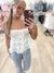 Frill Detail Babydoll Ruched Cami Top