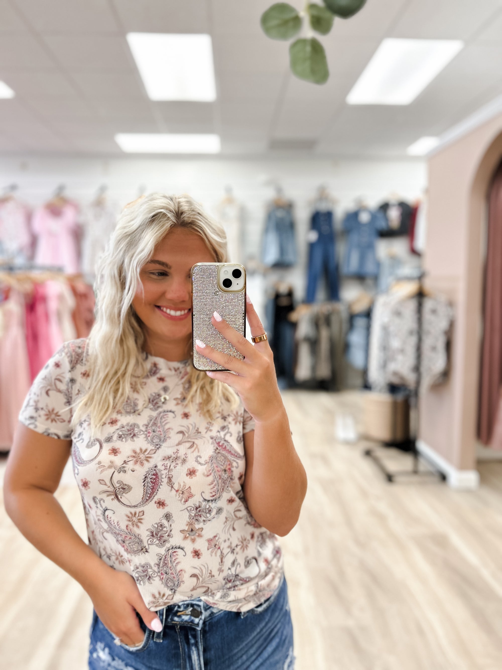Paisley Rodeo Mesh Top