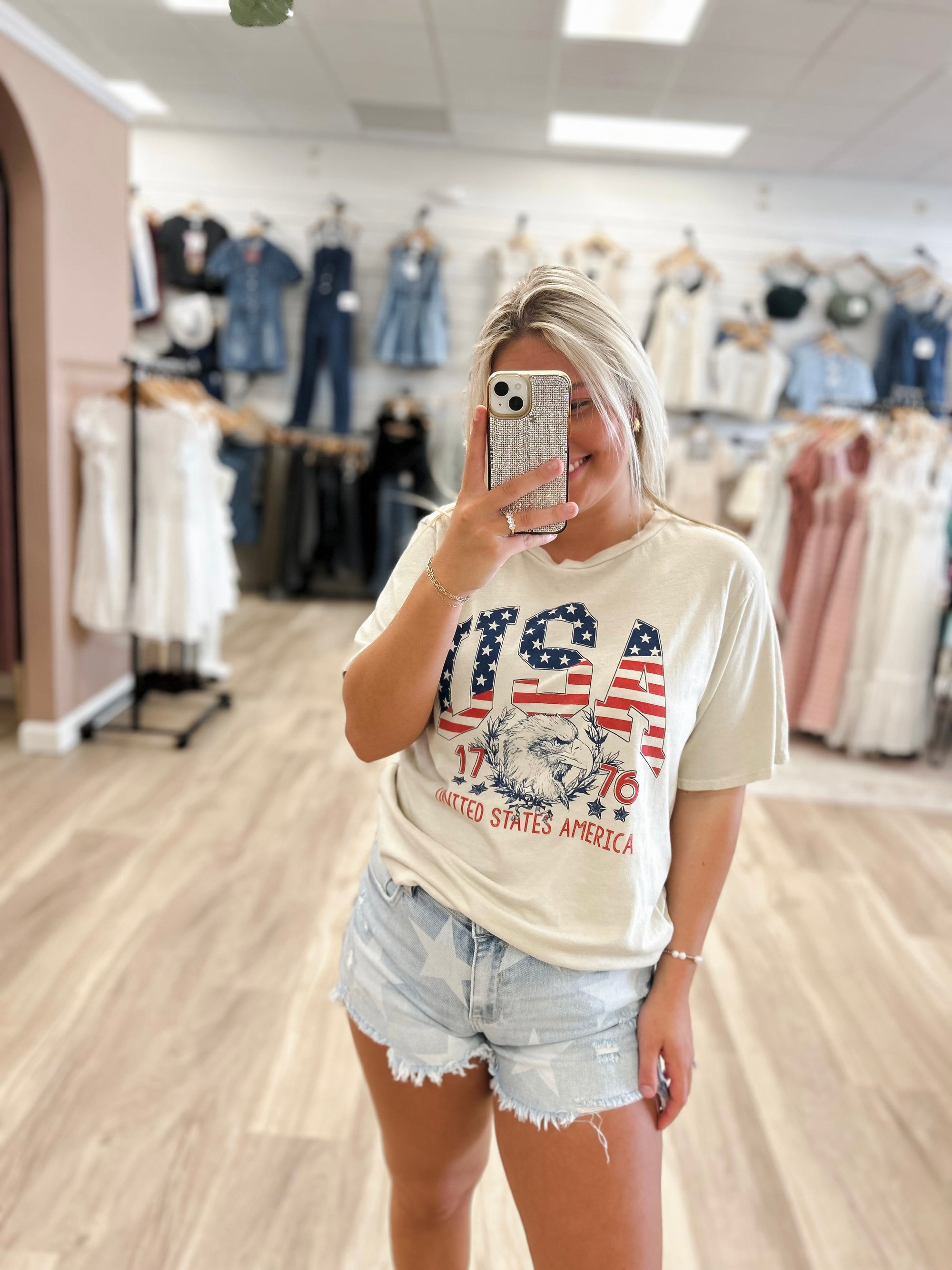 USA 1776 Washed Graphic Tee