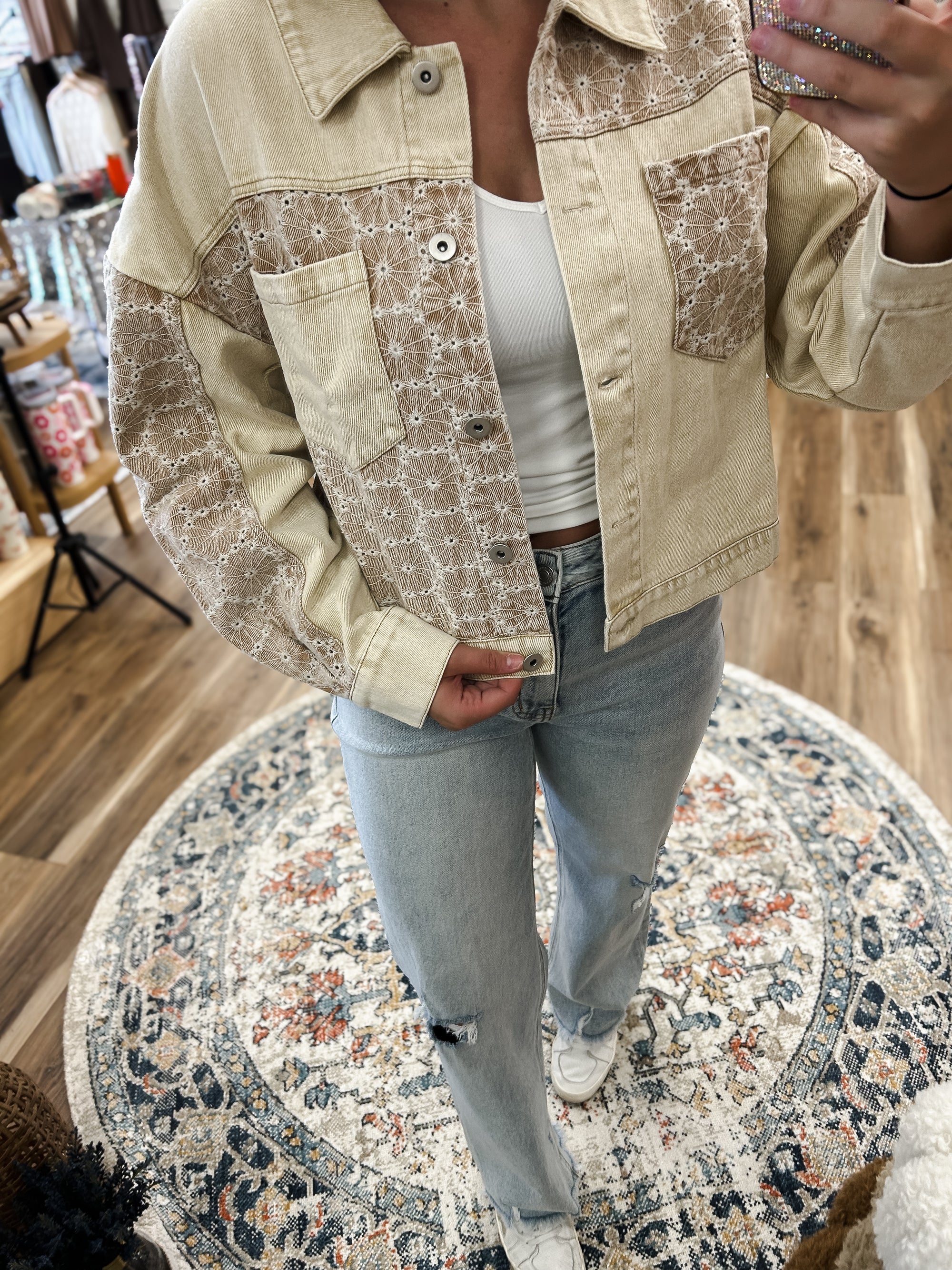 Miller Taupe Denim Jacket