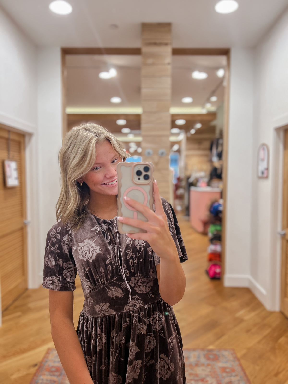 Velvet Rosewood Dress