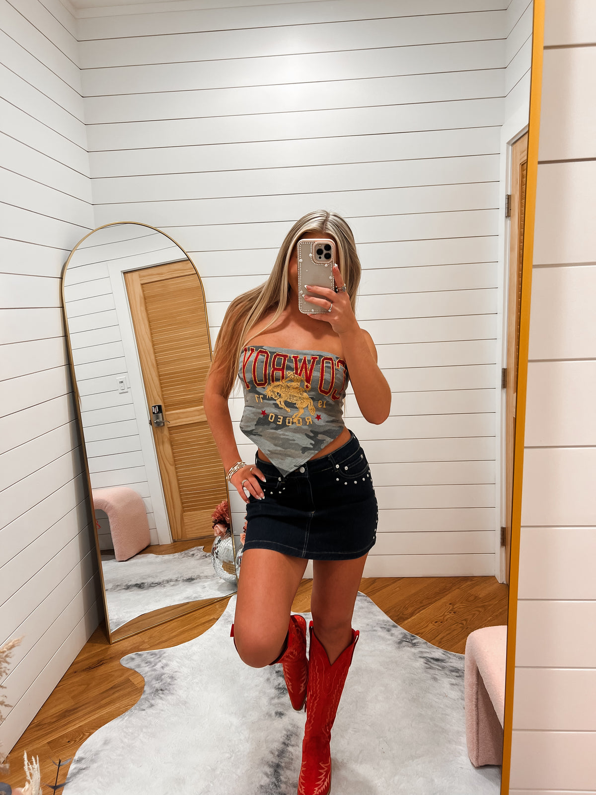 Camo Cowboy Bandana Top