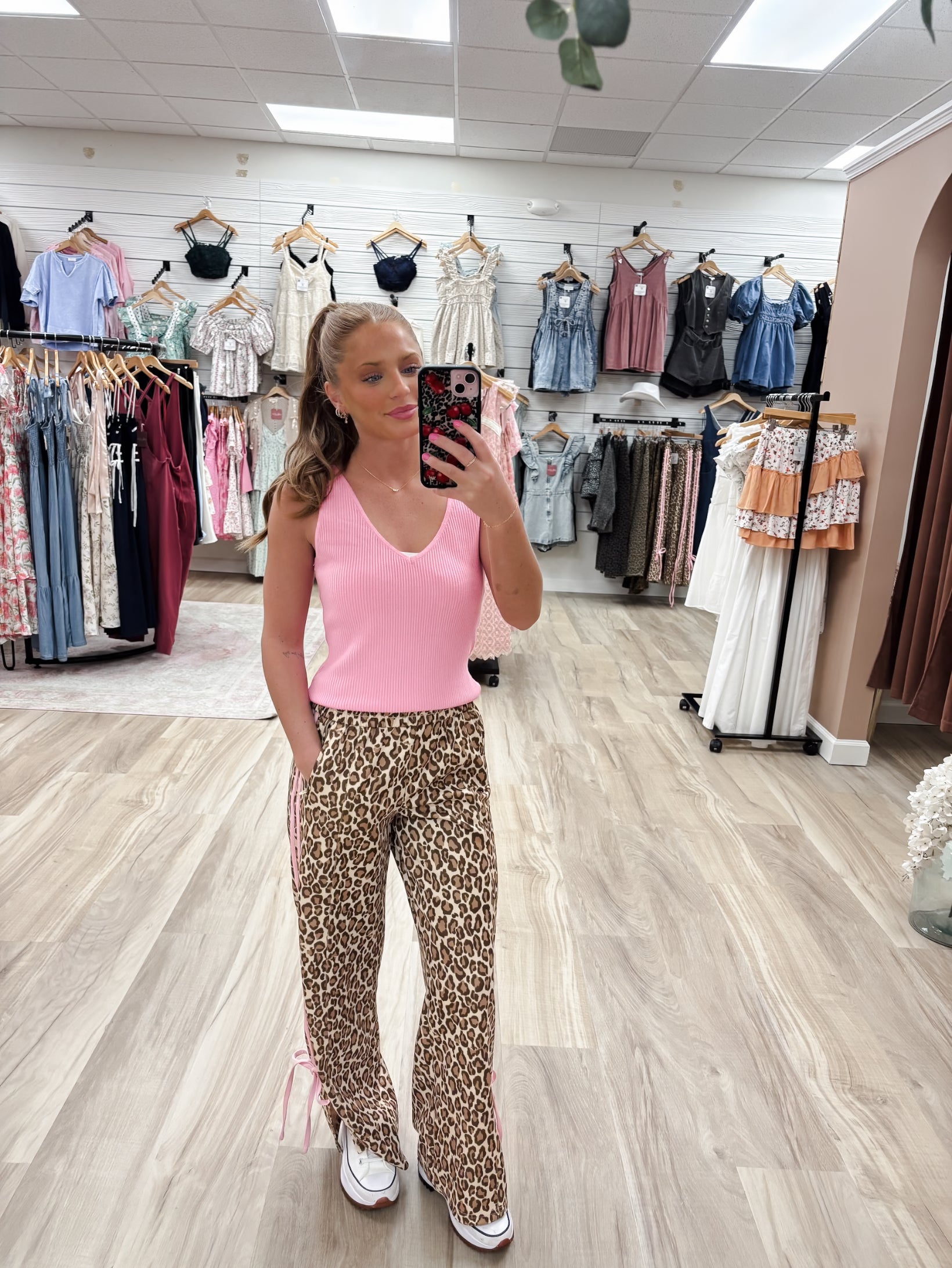 Bree Animal Bow Track Pants