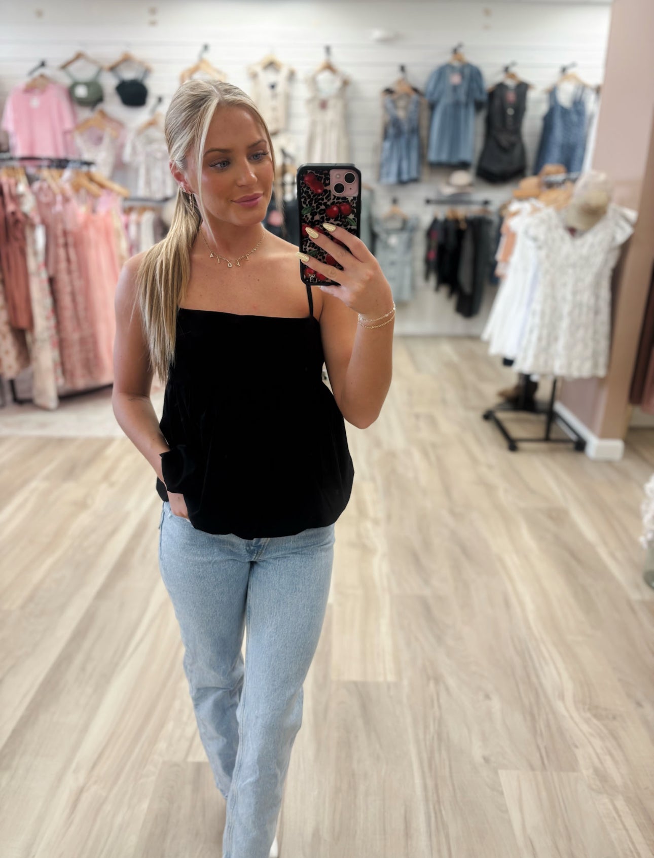 Bubble Black Top