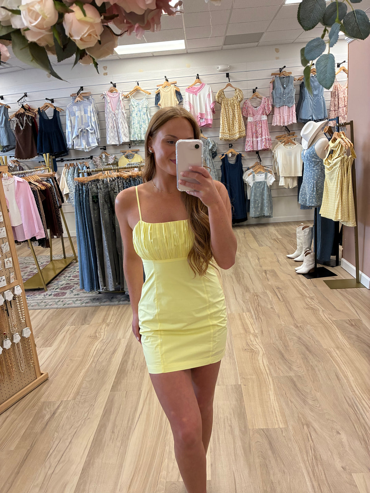 Yellow Kiss &amp; Tell Mini Dress
