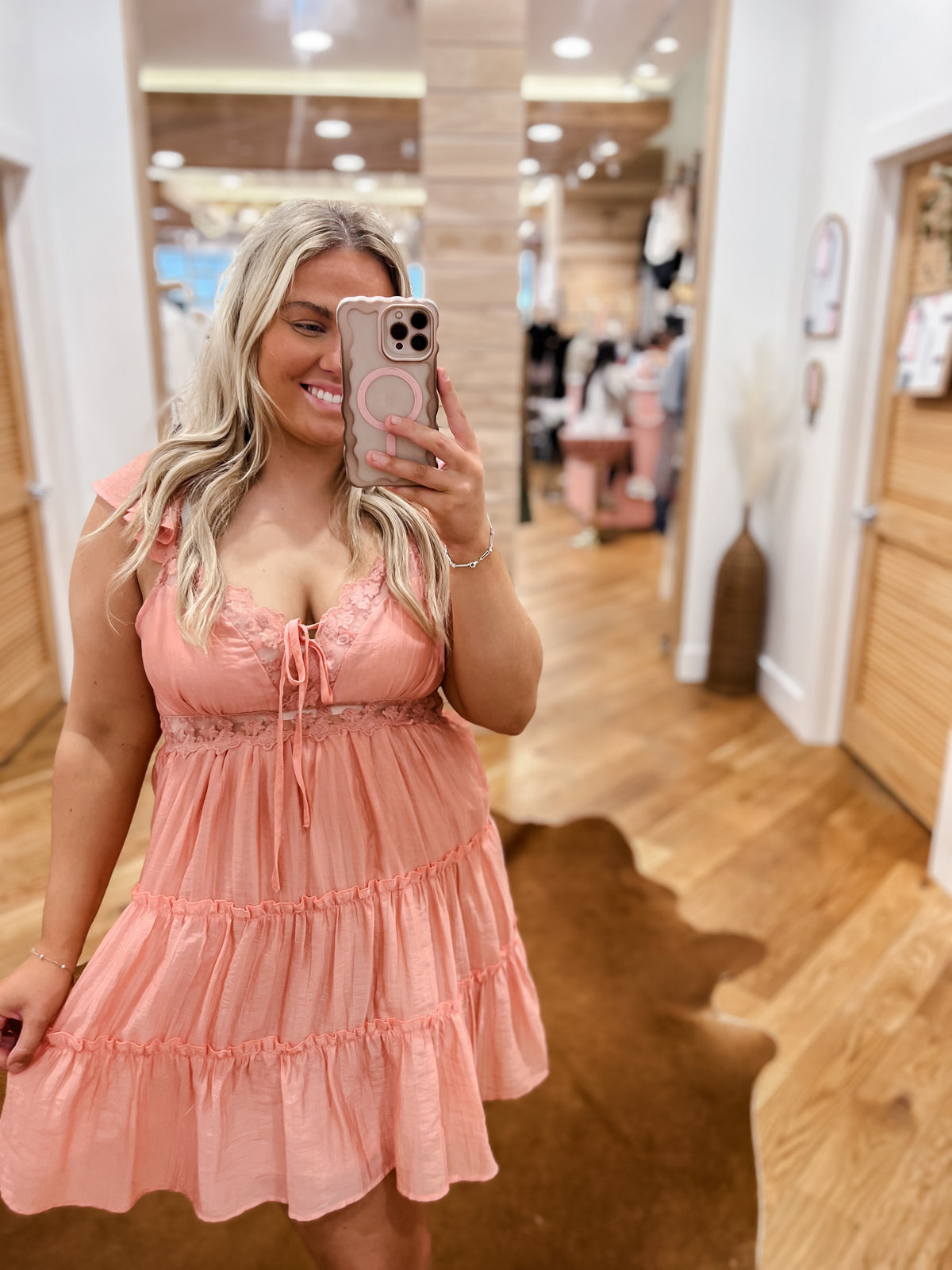 Blush Meadow Lace Dress