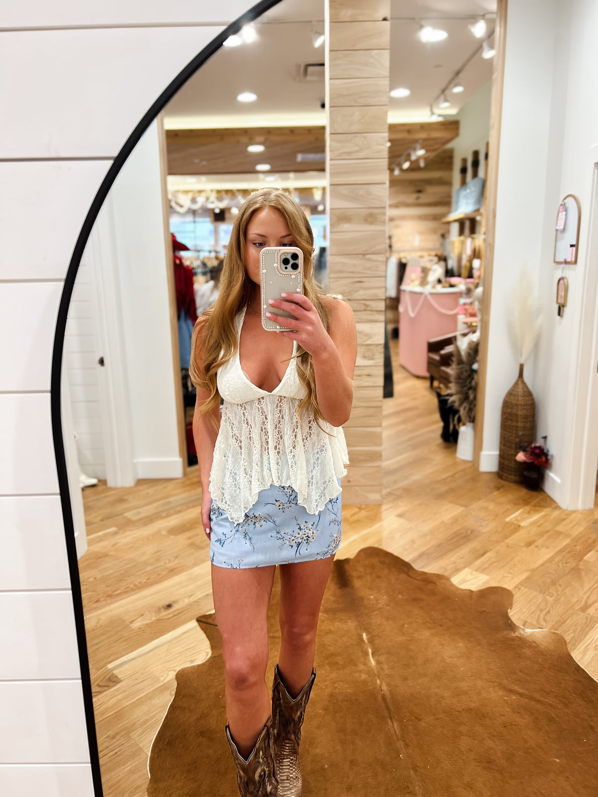 Cream Midnight Lace Muse Top
