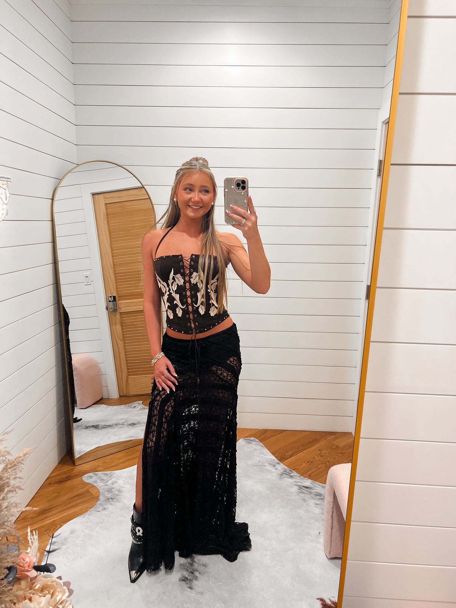 Brown Prairie Corset Top