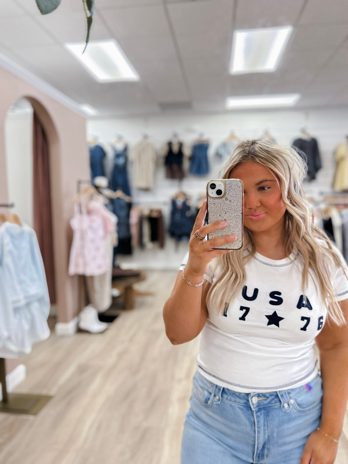 The White Liberty Star 1776 Tee