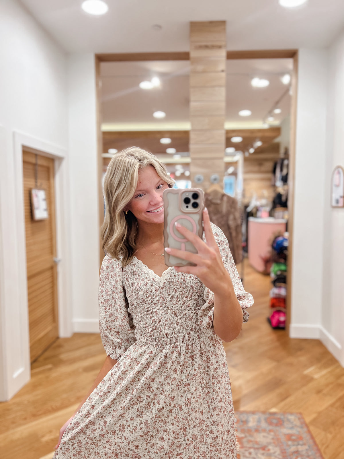 Autumn Rose Midi Dress