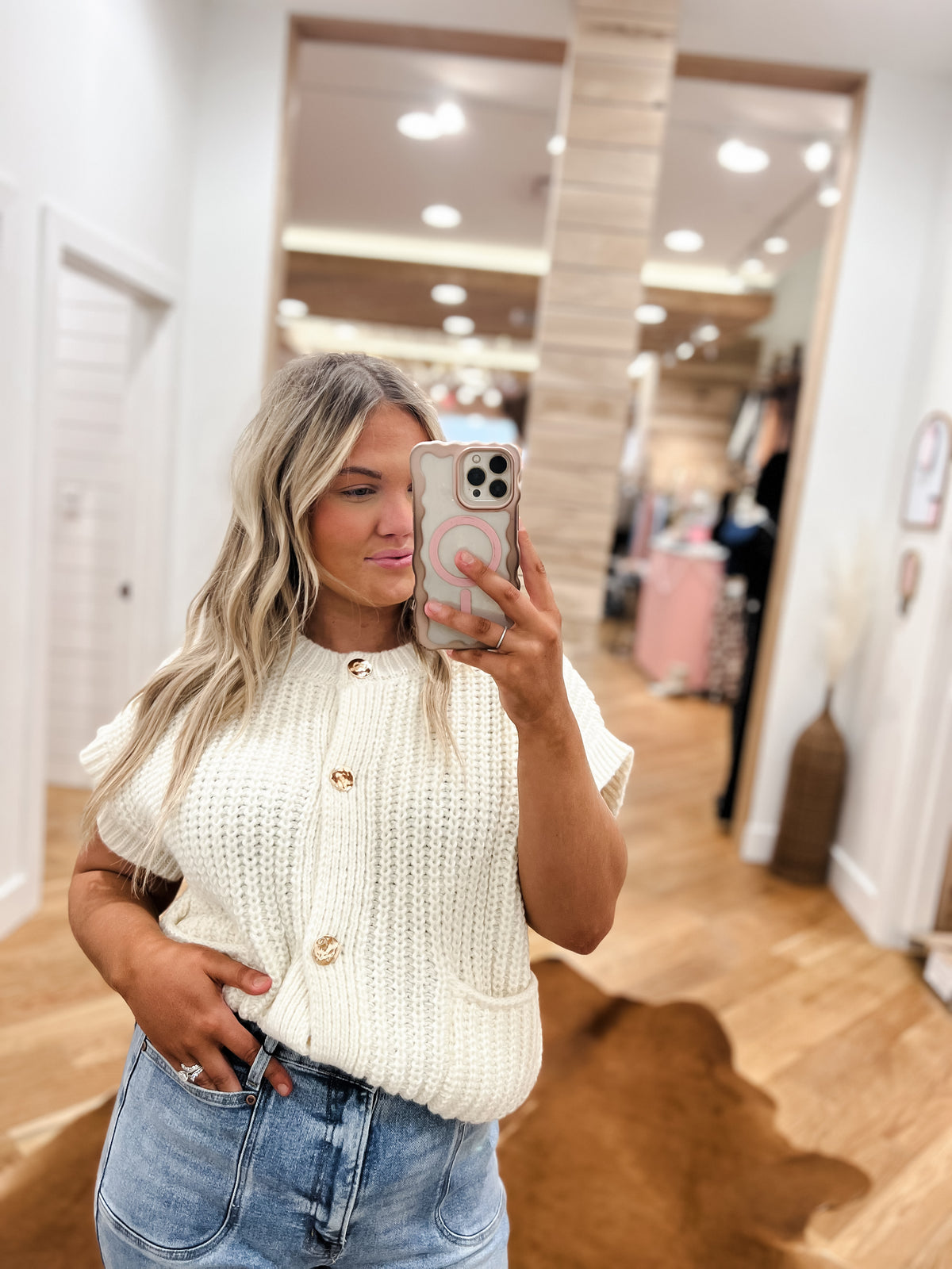 Ivory Golden Touch Cardigan