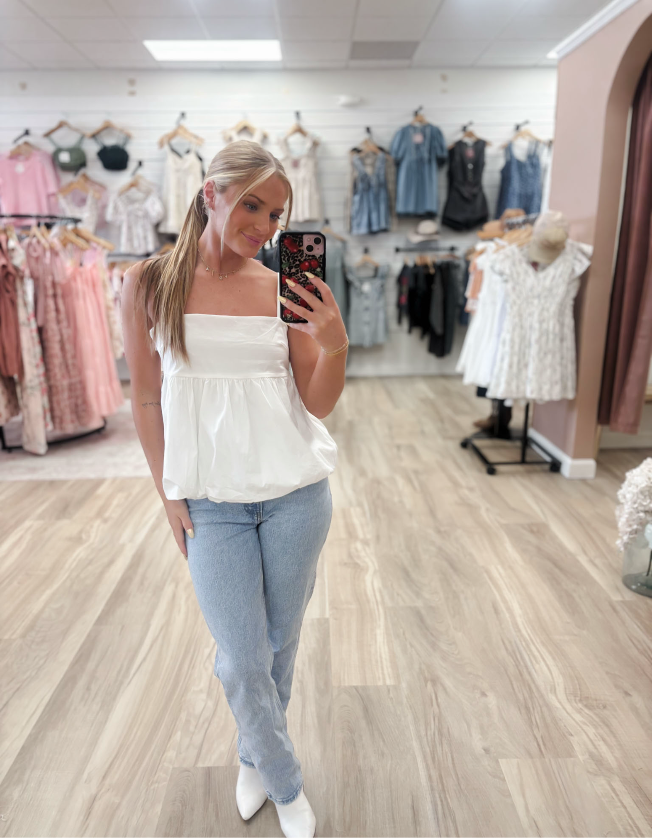 Bubble White Top