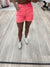R High Rise Tummy Control Coral Denim Shorts