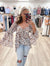 Floral Print Chiffon Mocha Top